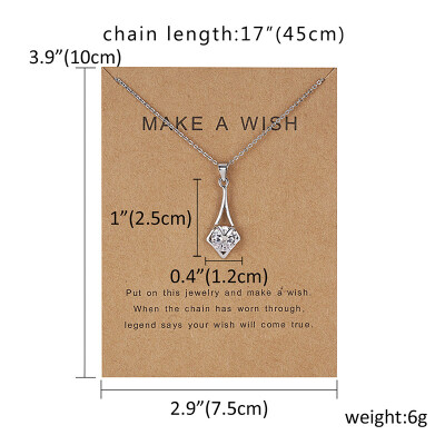 

Card Jewelry Natrual Stone Pendants Circle Necklace For Women Crystal Geometric Leaf Flower Necklaces Fashion Mothers Gift