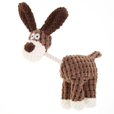 

Pet Dog Cat Funny Corduroy Toy Sound Chew Molar Bite Resistance Squeak Toys