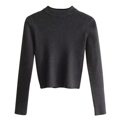 

High Neck Cropped Sweater