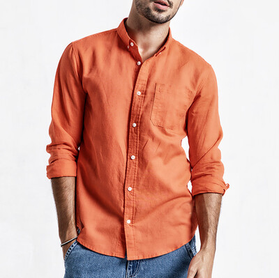 

Tailored Fashion Mens Summer Button Casual Linen&Cotton Long Sleeve Top Blouse