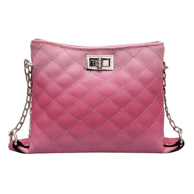 

Lattice Crossbody Messenger Handbags Women Chain PU Leather Shoulder Bags