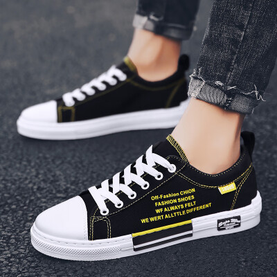 

Summer Mens Shoes Korean Edition Fashion All-in-One Recreational Canvas Autumn Skate Shoes Students Tide Shoes