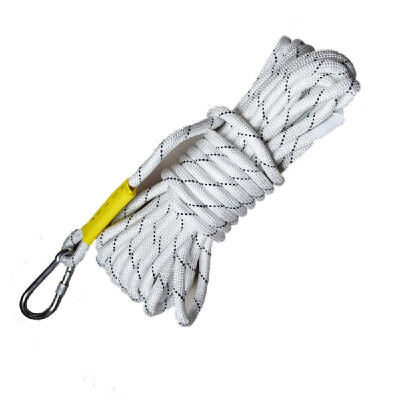 

16mm Diameter Outdoor Rock Climbing Rope High Strength Safety Rope Fire Escape Safety Braided Cord 20 Meters