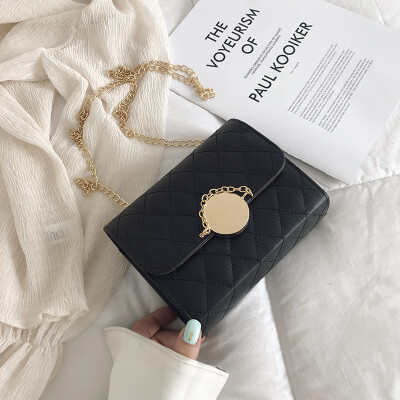 

Casual temperament Sen wild slanting small square bag 2019 new Korean fashion simple rhombic chain shoulder bag
