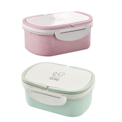 

Double Lunchbox Microwave Oven Student Adult Cafeteria Cover Bento Box Lovely Compartment Fitness Boxes