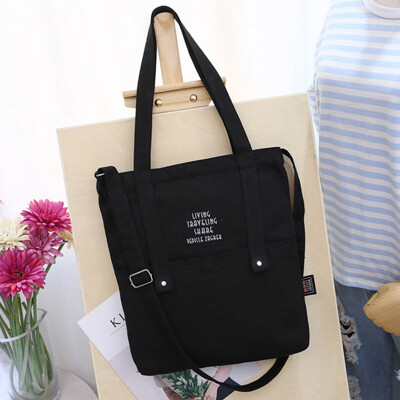 

Bags for women 2019 Simple Girls Canvas Shoulder Tote Handbags Letter Embroidery Casual Crossbody Bolsa Feminina