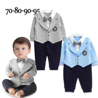 

Infant Baby Boy Party Gentleman Clothes Romper Jumpsuit Bodysuit Outfit SuitZ