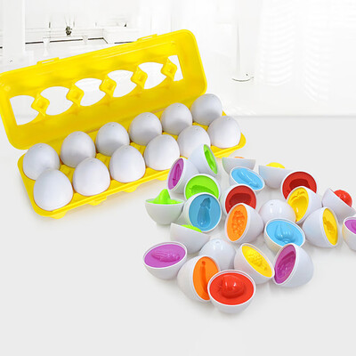 

Siaonvr Funny Color & Shape Sorter Matching Egg Set Educational Learning Toy Kids Gift