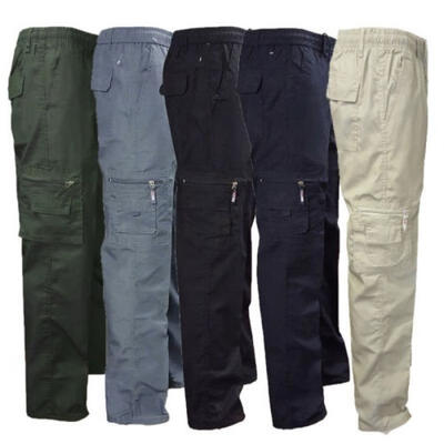 

Men Pants Man Stretchy Summer Cargo Combat 7 Pockets Lightweight Work Pants