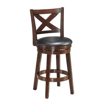 

Swivel Counter Height X-Back Upholstered Dining Chair-24