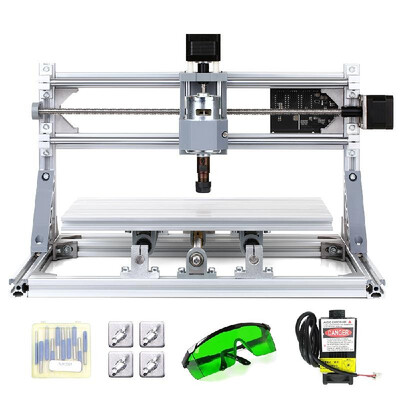 

CNC3018 DIY CNC Router Kit 2-in-1 Mini Laser Engraving Machine GRBL Control 3 Axis for PCB PVC Plastic Acrylic Wood Carving Millin