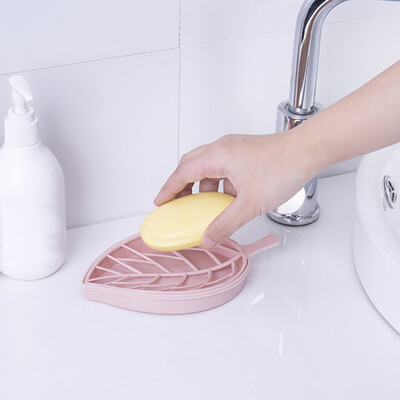 

〖Follure〗Leaf Shape Soap Box Dish Storage Plate Tray Holder Case Container