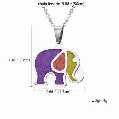 

New Footprints Dog Claw Stainless Steel Enamel Hamsa Tree Flower Animal Elephant Jewelry Necklaces & Pendants Christmas Gifts
