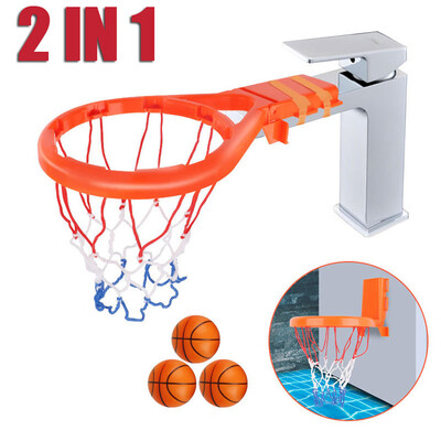 

Siaonvr 2 IN 1 Bath Toy Fun Basketball Hoop & Basketballs Set for Boys&Girls