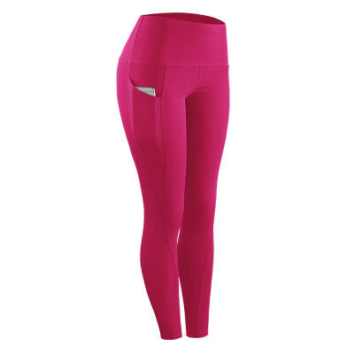 

High Elastic Leggings Pant Women Solid Stretch Compression Sportswear Casual Yoga Jogging Leggings Pants With Pocket