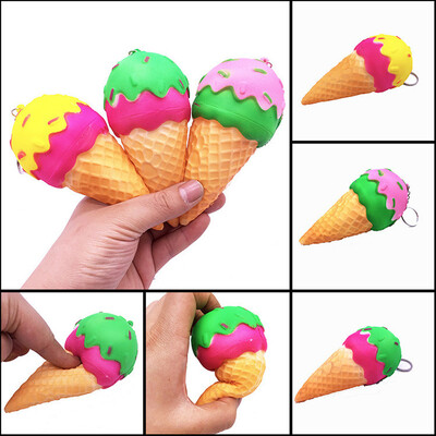 

Gotoamei 13cm Rainbow Ice Cream Squishies Slow Rising Squeeze Stress Reliever Charm Toy