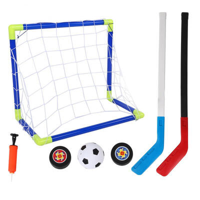 

Greensen 2 in 1 Outdoor Sports Children Football Ice Hockey Goal Kit with Balls Pump Kid Training Toys