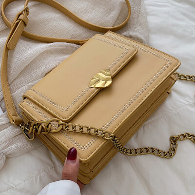 

Small bag woman 2019 new Chaohan version of the small square bag fashion chain single shoulder oblique satchel