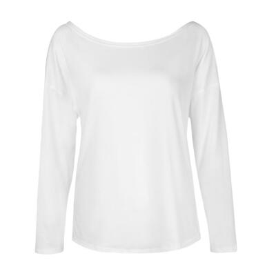 

Women Hollow Out Back Bandage Tops Loose Pullover O-Neck T-shirt Blouse