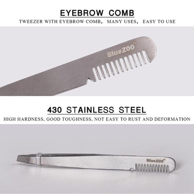 

Stainless Steel Eyebrow Tweezers Women Face Hair Removal False Eyelash Clip