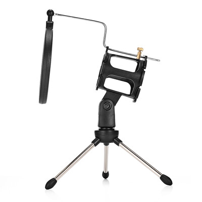 

PS - 05 Adjustable Studio Condenser Stand Desktop Tripod for Microphone with Windscreen Filter Cover