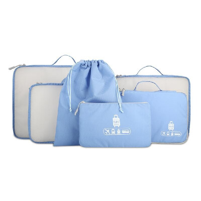 

6 Set Travel Organizer Bag 4 Packing Cubes with Pouch Sack Toiletry Laundry Storage Bag Clothing Sorting Packages