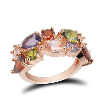 

Elegant Women\s Colorful Wedding Ring