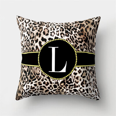 

Toponeto English Alphabet Pillow Print Cushion Flower Pillowcase Cover Room Decoration