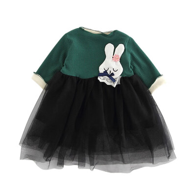 

Autumn Girl Party Dress Wedding Birthday Girls Rabbit Dresses Tutu Style Princess Clothes for children