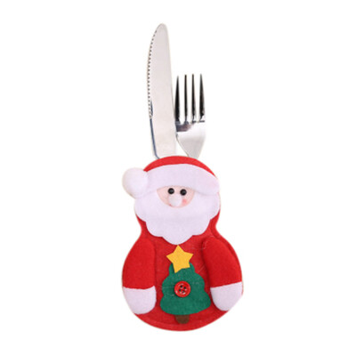 

〖Follure〗Christmas Table Decoration Christmas Fork Set Elk