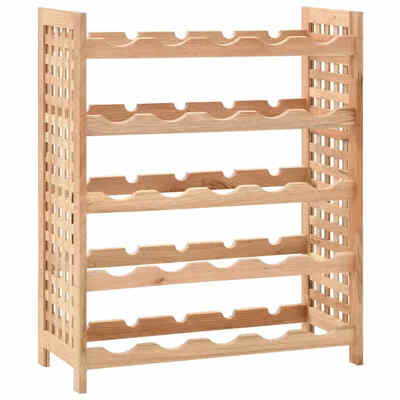 

Wine Rack for 25 Bottles Solid Walnut Wood 248"x98"x287