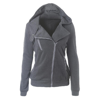 

New Women Hoodies Sweatshirt Autumn Winter Long Sleeve Zipper Hooded Coat Outerwear Warm Tracksuit Streetwear