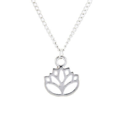 

With Card New Arrived New Beginnings Lotus Alloy Chain Pendant Necklace Jewelry