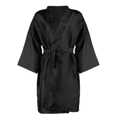 

Hairdressing Barber Gown Bathrobe Waterproof Beauty Salon Wear Tools Black