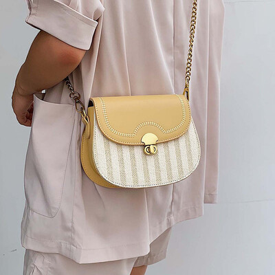 

Net red pouch handbag 2019 new wild gas chain bag summer small fresh messenger bag fashion saddle bag