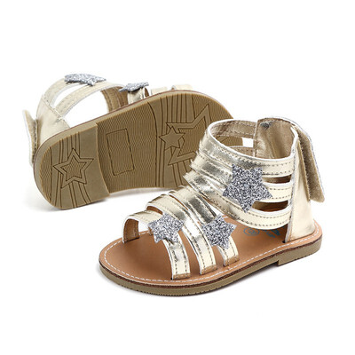 

Summer Baby Girl Sandals Breathable Anti-Slip Star Pattern Toddler Baby Shoes Soft Soled