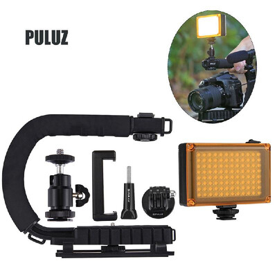 

PULUZ U-Shaped Camera Holder Portable Handheld DV Bracket Stabilizer Kit for All SLR Cameras&Home DV Camera