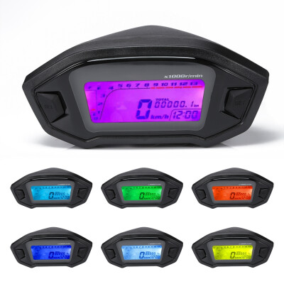 

Universal LCD Motorcycle Speedometer with 7-color Backlight