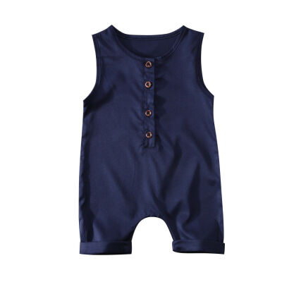 

Newborn Baby Boy Girl Kids Cotton Infant Sleeveless Romper Jumpsuit Bodysuit Clothes Outfit