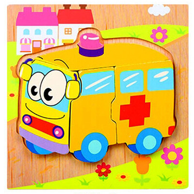 

Gotoamei Kids Jigsaw Hand Grasping Puzzle Board Cartoon Wood Three-Dimensional Puzzle Toy