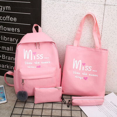 

Young girl fresh shoulder bag female canvas junior high school student bag female Korean high school students simple lightweight b