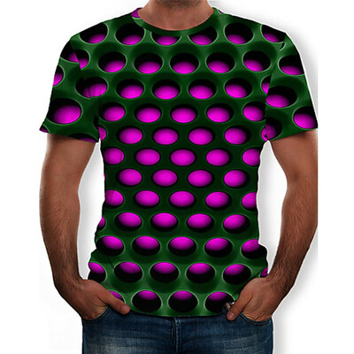 

Men Fashion 3D Print Tops Bodybuilding Casual Training Muscle Sport T-shirt Tee
