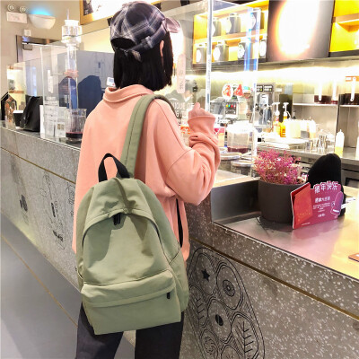 

Recreational Simple Backpack Girls High School Students Shoulder Bag Korean version of ulzzang Girls in Wind Junior High School Ba