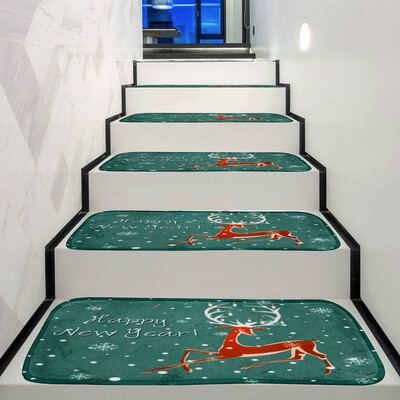 

Tailored Christmas Decoration 1Set Non-Slip Coral Fleece Resistant Carpet Stair