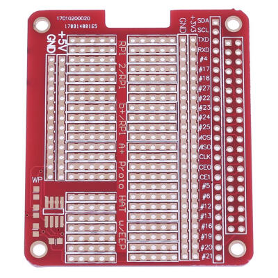 

Raspberry Pi 3 Compatible BA Model HAT Hole Plate Prototyping Board