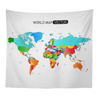 

Toponeto Vintage World Map Wall Tapestries Hanging Hippie Tapestry Bedspread Yoga Mat New