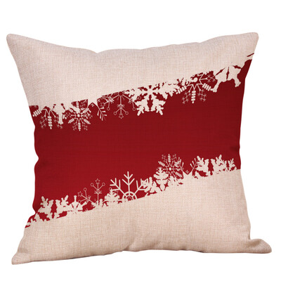

Tailored Cotton Linen Christmas Tree Zipper Closure Pillow Case Throw Cushion Cover Home
