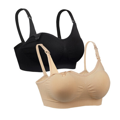 

iLoveSIA Nursing Bra Breathable Anti-sagging Full Cup No Trace Breastfeeding Bra-2P-70235603