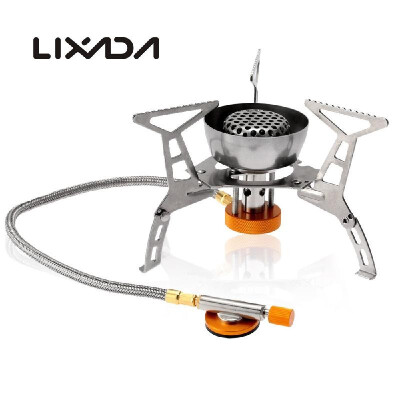 

Lixada Outdoor Camping Cooking Big Power Windproof Gas Stove Butane Burner Portable Foldable Split Furnace 3200W