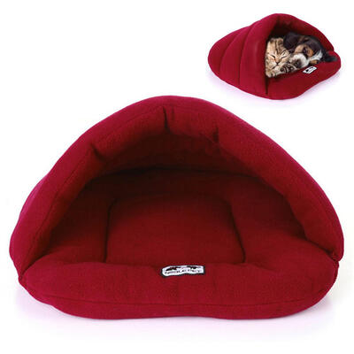 

Pet Cat Dog Puppy Nest Bed Soft Warm Cave House Sleeping Bag Mat Pad ML